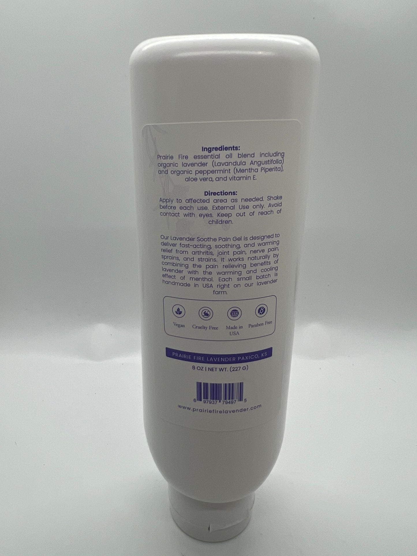 Lavender Soothe Pain Gel - 8 oz. (Prairie Fire Lavender Farm Richter's)