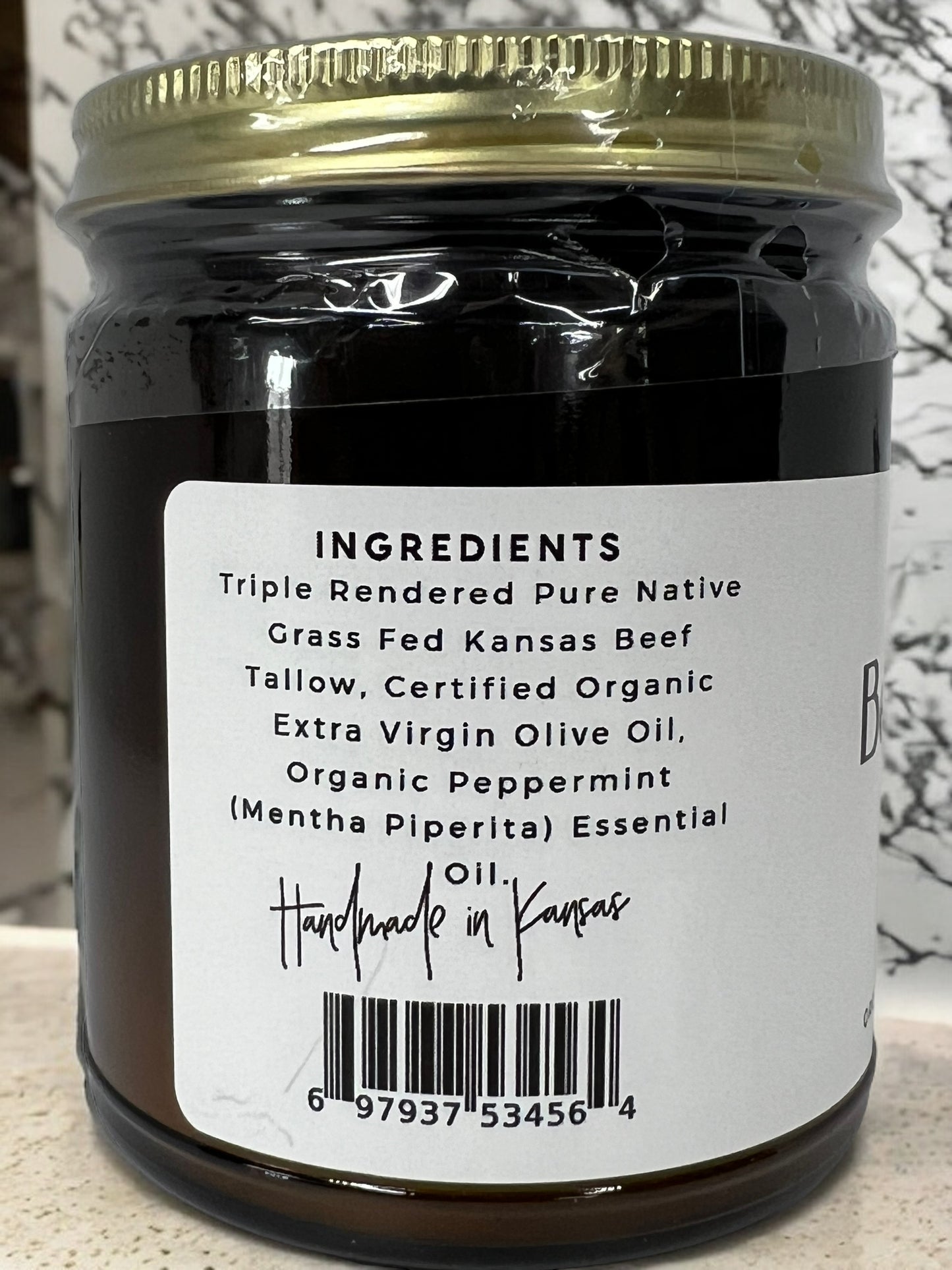 Beef Tallow Balm - 2 oz - Organic Grass Fed - Body Butter - Prairie Fire Kansas Native Pasture
