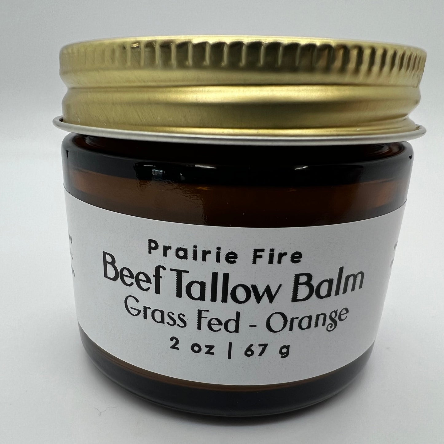 Beef Tallow Balm - 2 oz - Organic Grass Fed - Body Butter - Prairie Fire Kansas Native Pasture