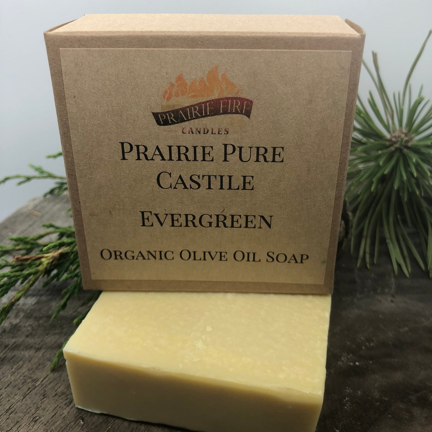 Evergreen Real Castile Organic Olive Oil Soap for Sensitive Skin - Dye Free - 100% Certified Organic Extra Virgin Olive Oil