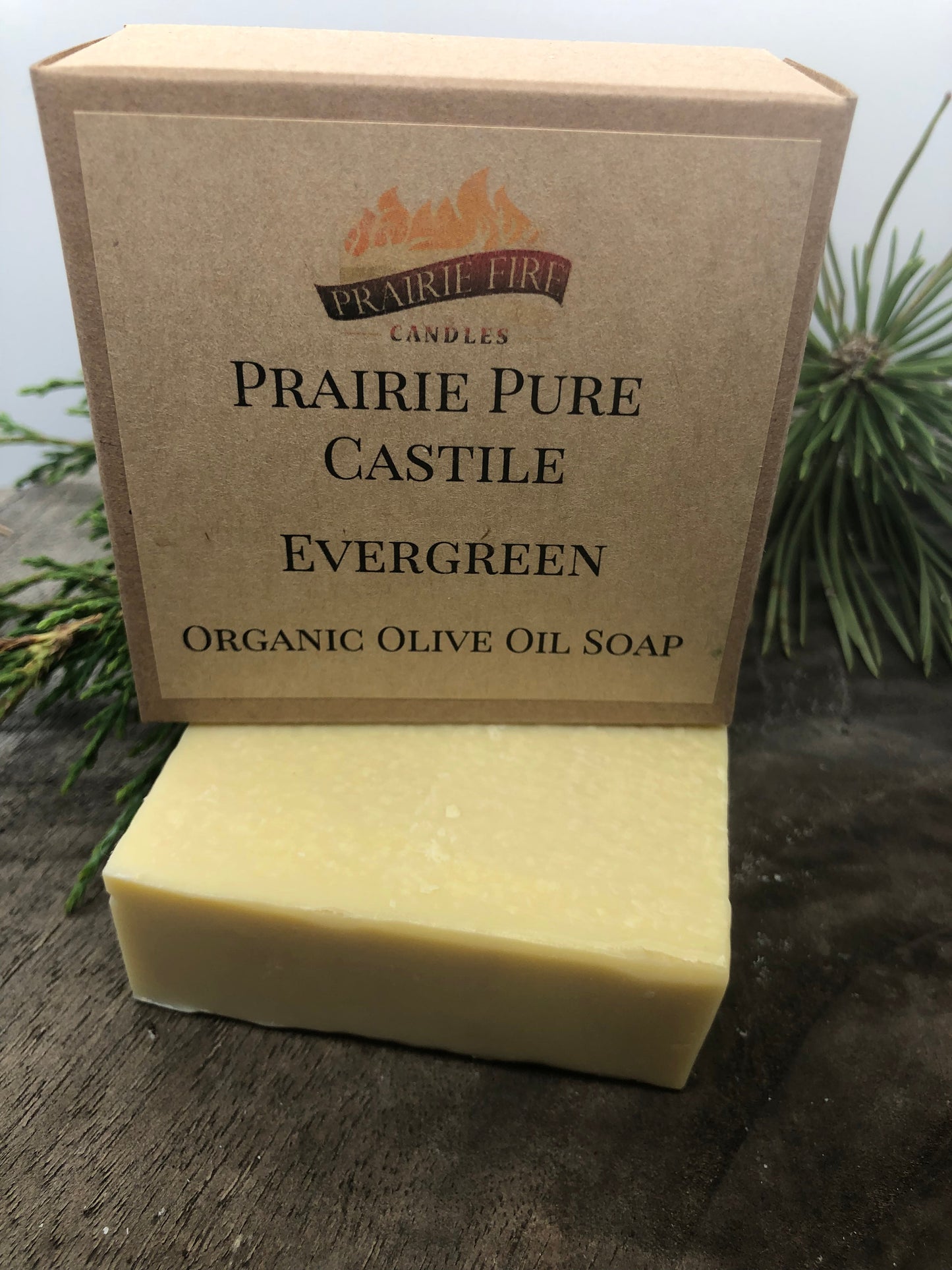 Evergreen Real Castile Organic Olive Oil Soap for Sensitive Skin - Dye Free - 100% Certified Organic Extra Virgin Olive Oil