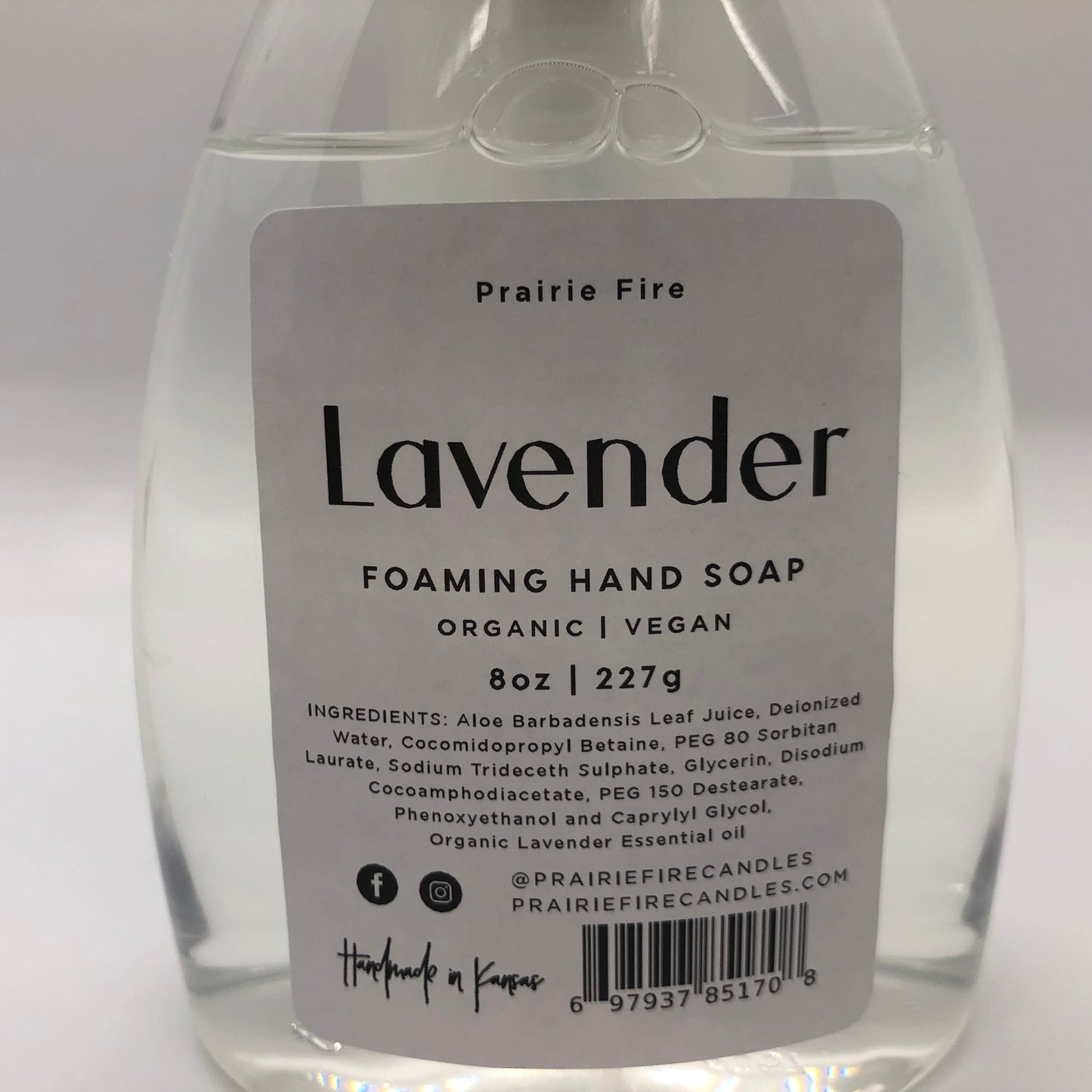 Lavender Foaming Hand Soap 8 oz (Prairie Lavender)