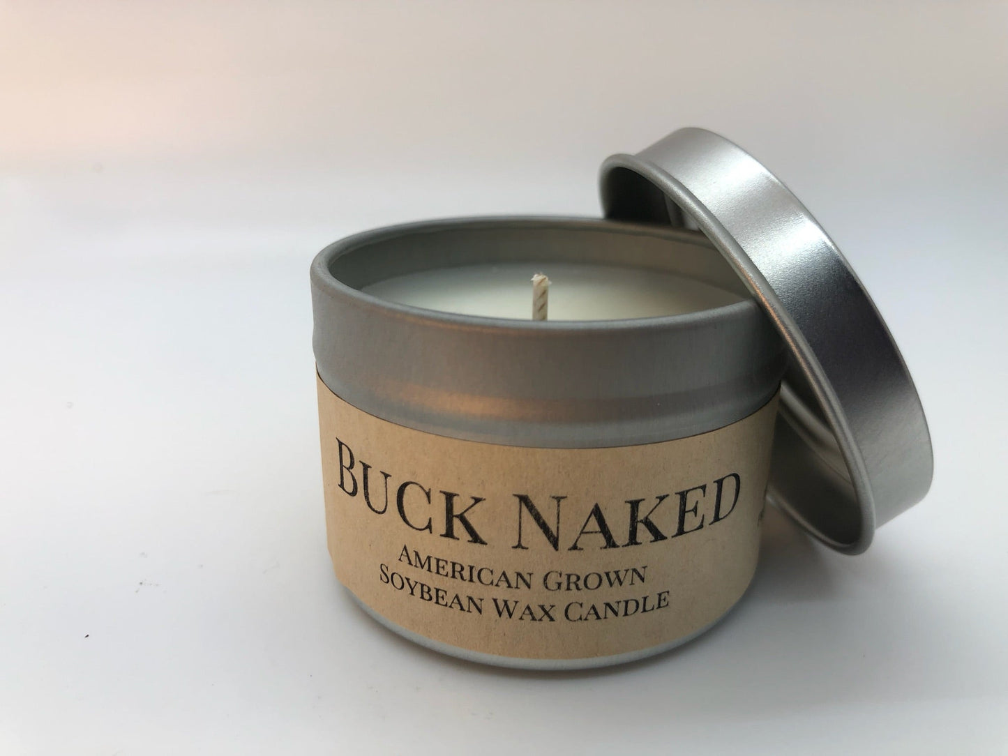 Buck Naked Soy Candle | 2 oz Travel Tin