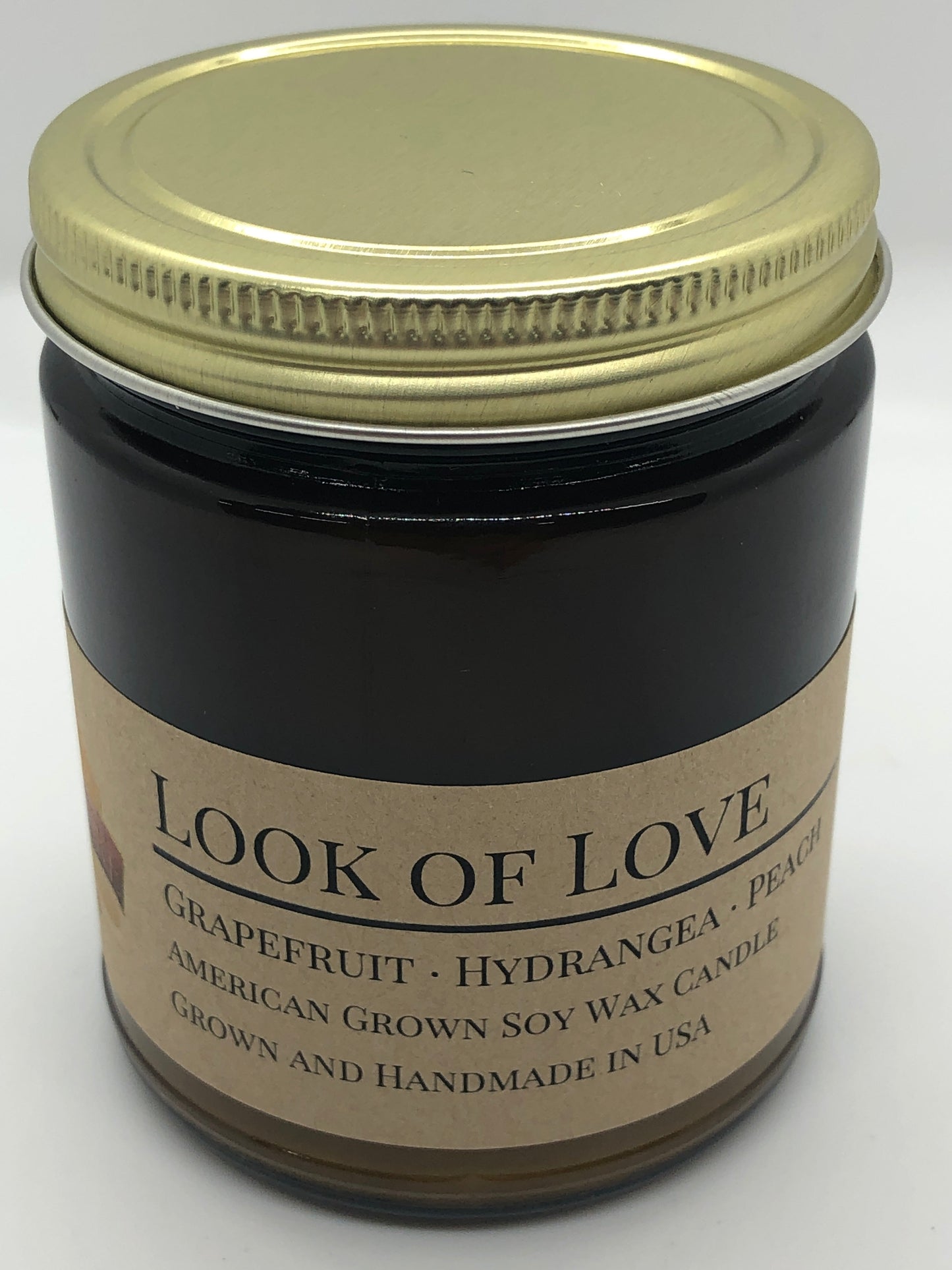 Look of Love Soy Candle | 9 oz Amber Apothecary Jar