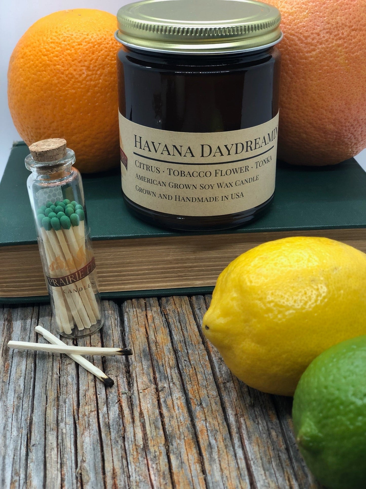 Havana Daydreamin' Soy Candle | 9 oz Amber Apothecary Jar