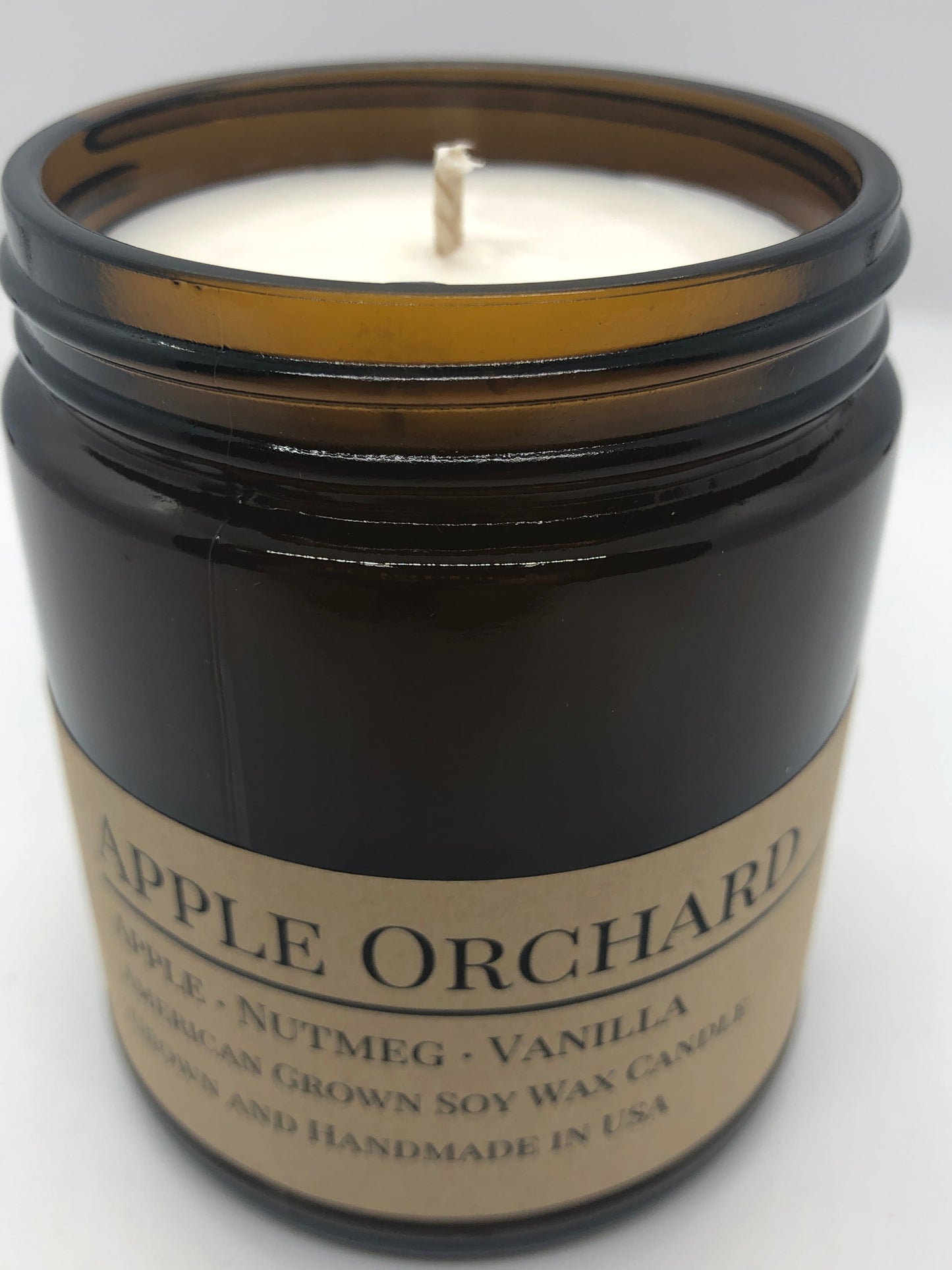Apple Orchard Soy Candle | 9 oz Amber Apothecary Jar