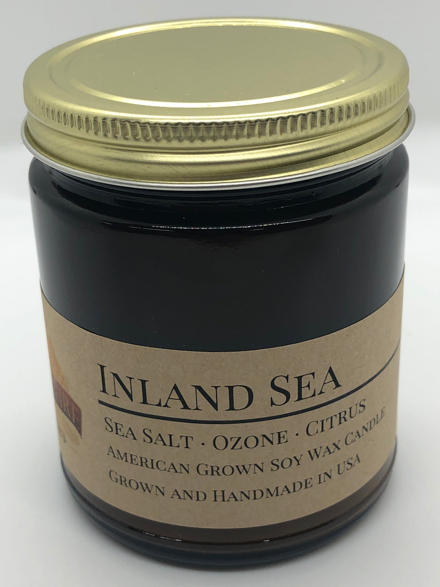 Inland Sea Soy Candle | 9 oz Amber Apothecary Jar