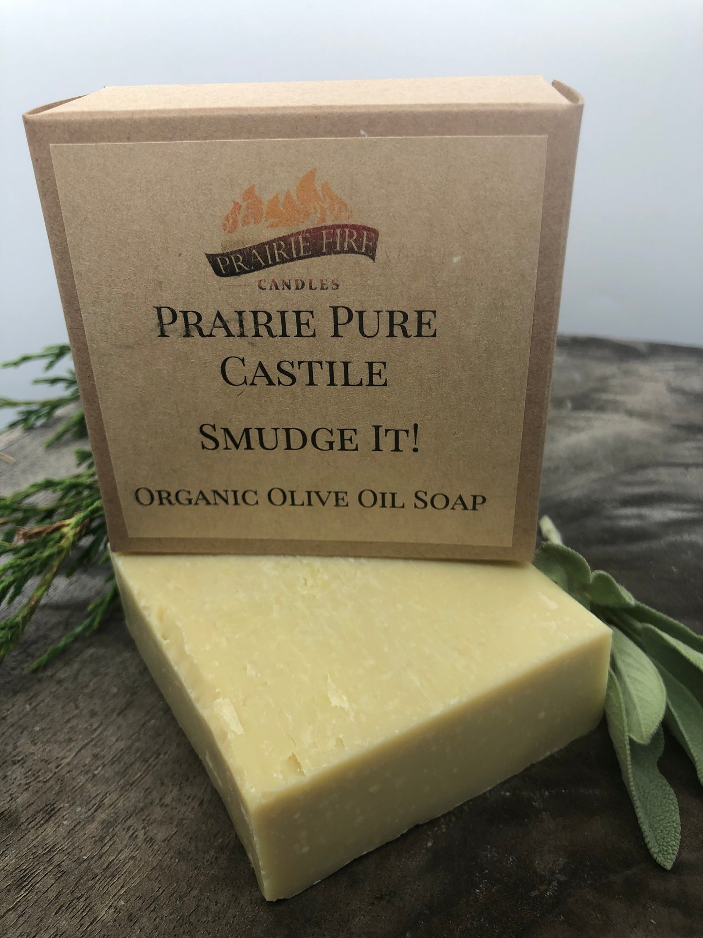 Smudge it! Real Castile Organic Olive Oil Soap for Sensitive Skin - Dye Free - 100% Certified Organic Extra Virgin Olive Oil