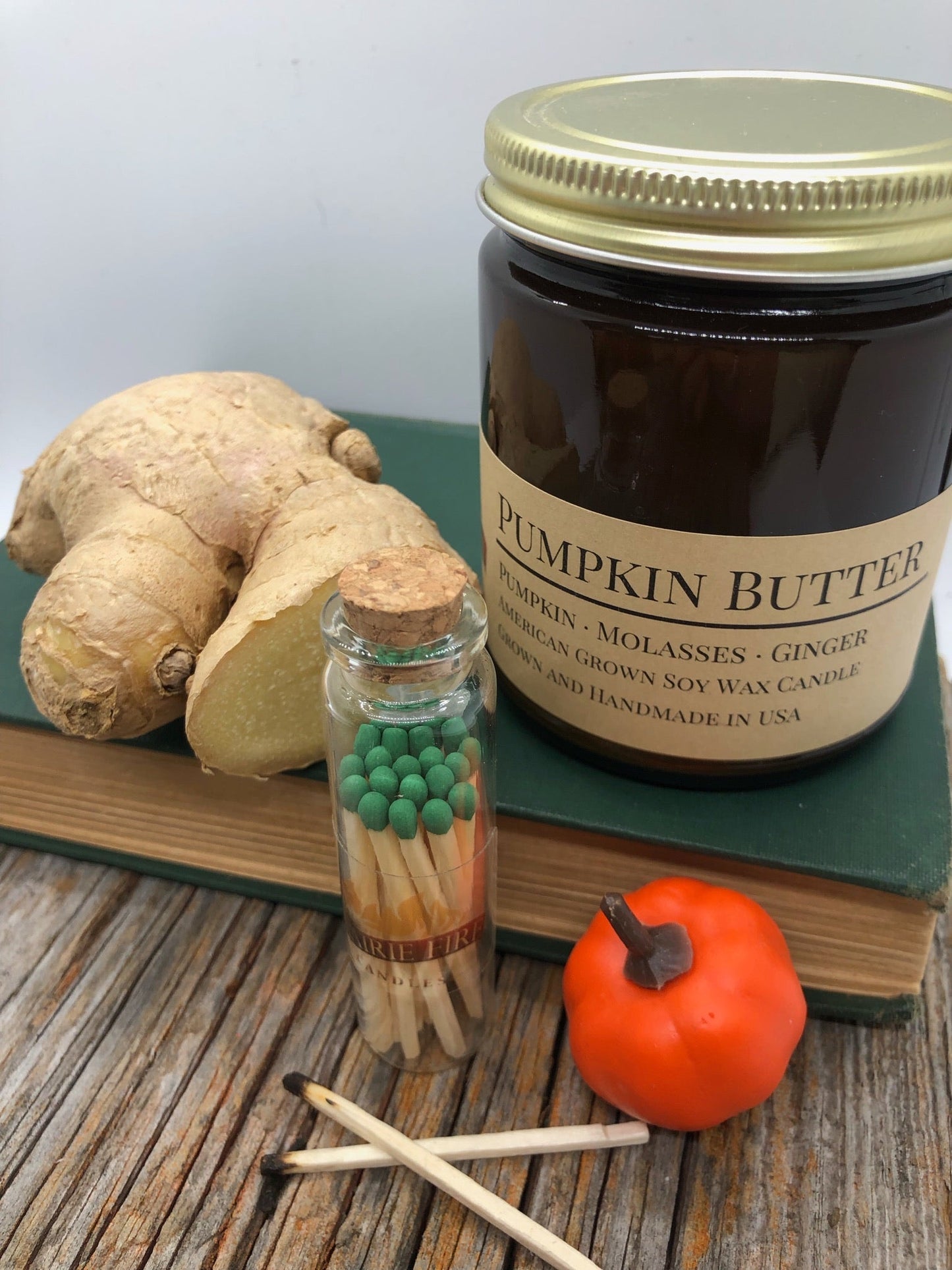 Pumpkin Butter Soy Candle | 9 oz Amber Apothecary Jar