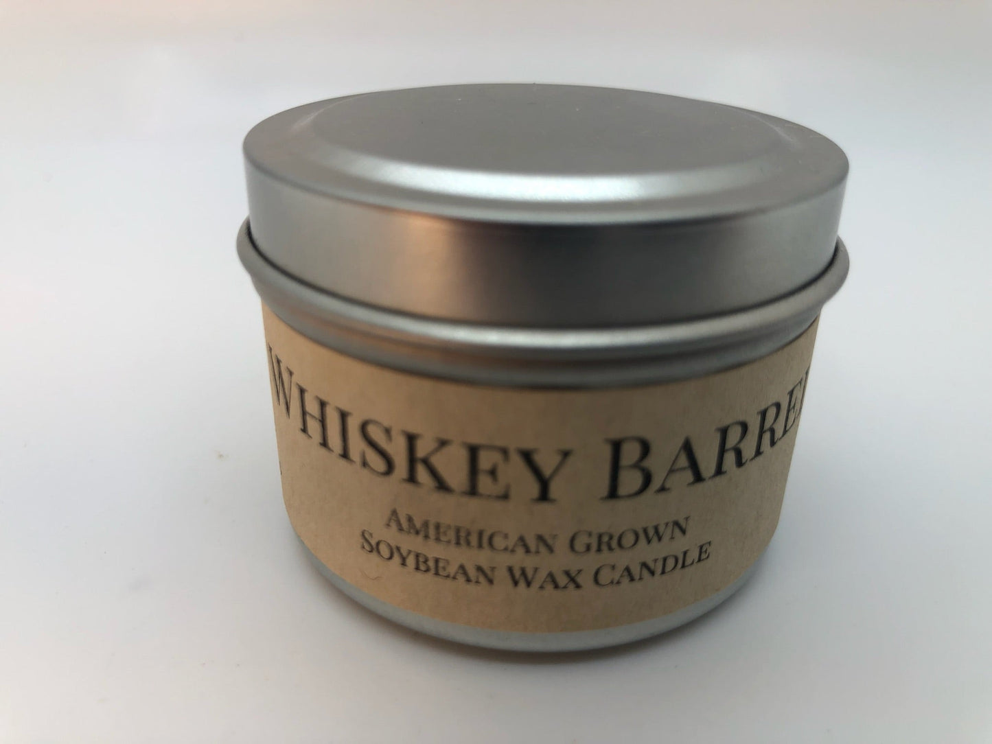 Whiskey Barrel Soy Candle | 2 oz Travel Tin