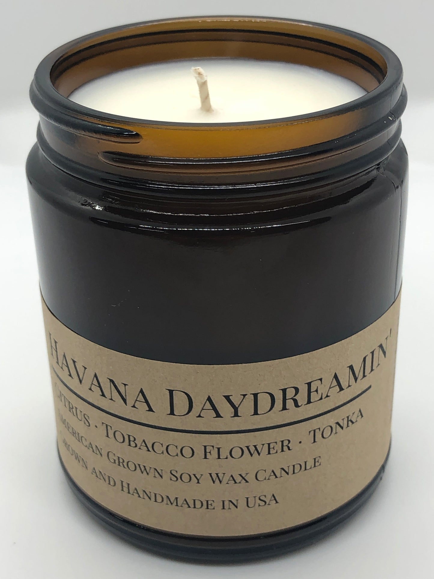 Havana Daydreamin' Soy Candle | 9 oz Amber Apothecary Jar
