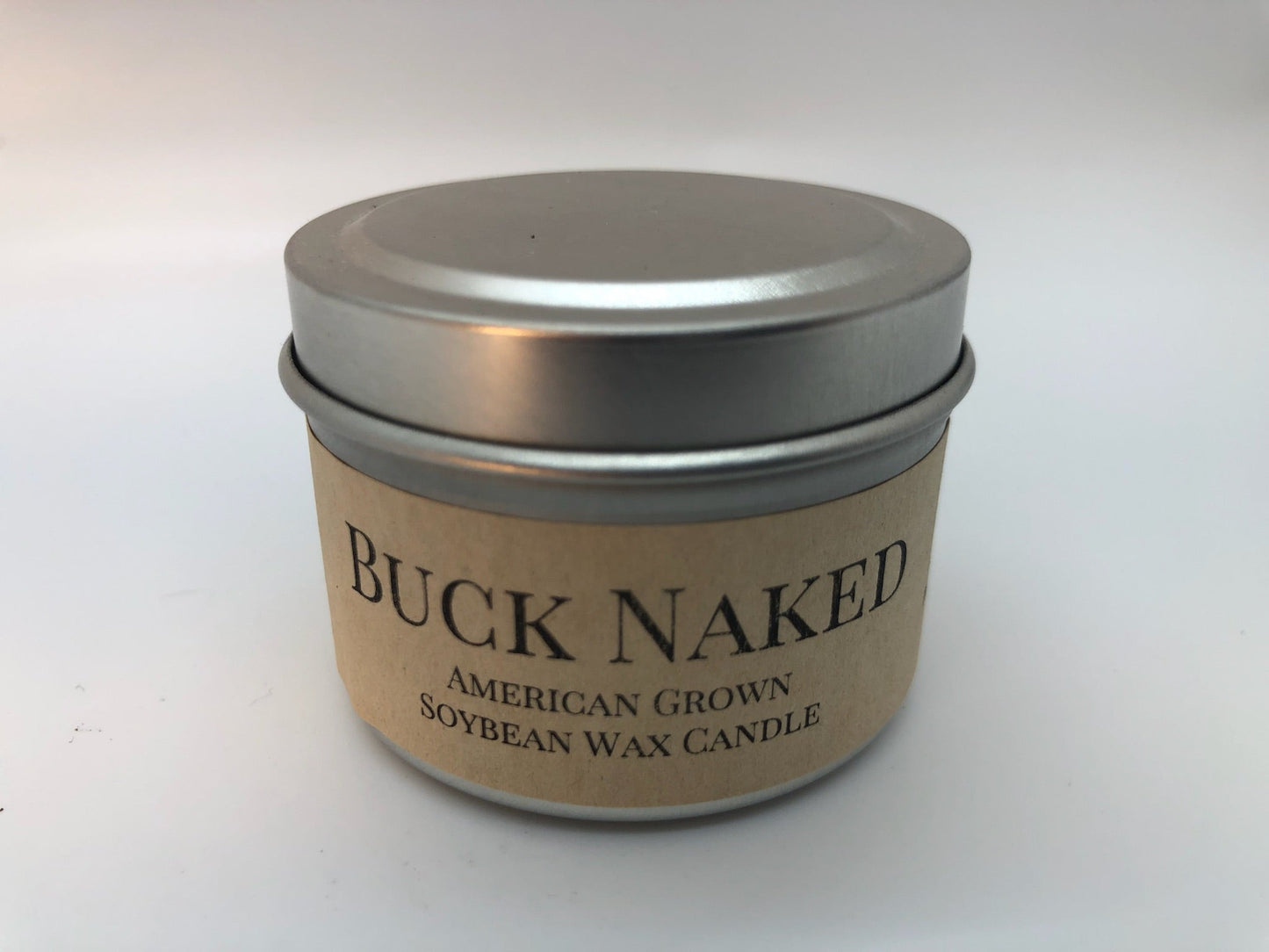 Buck Naked Soy Candle | 2 oz Travel Tin