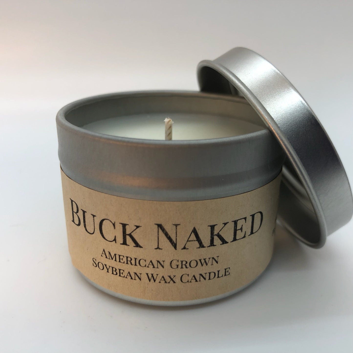 Buck Naked Soy Candle | 2 oz Travel Tin