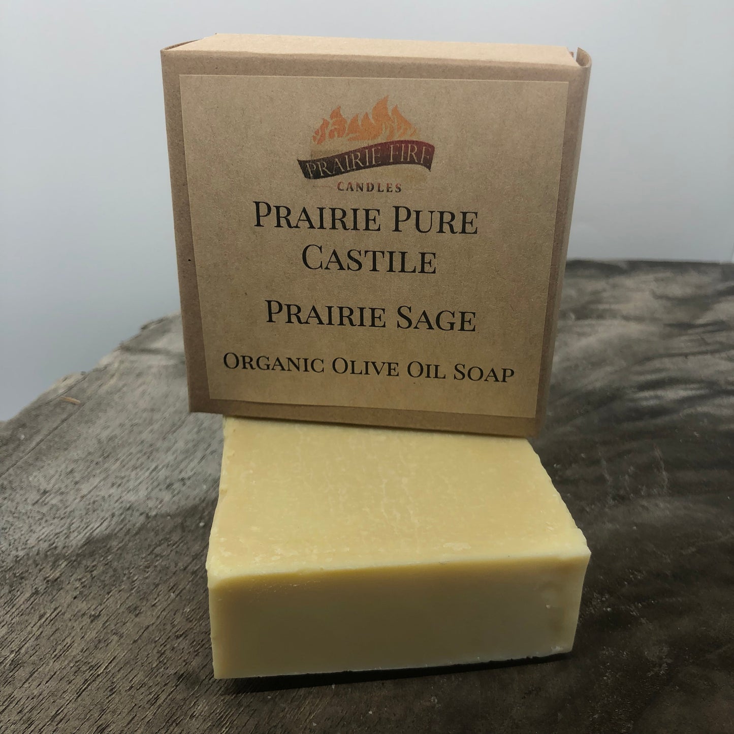 Prairie Sage Real Castile Organic Olive Oil Soap for Sensitive Skin - Dye Free - 100% Certified Organic Extra Virgin Olive Oil