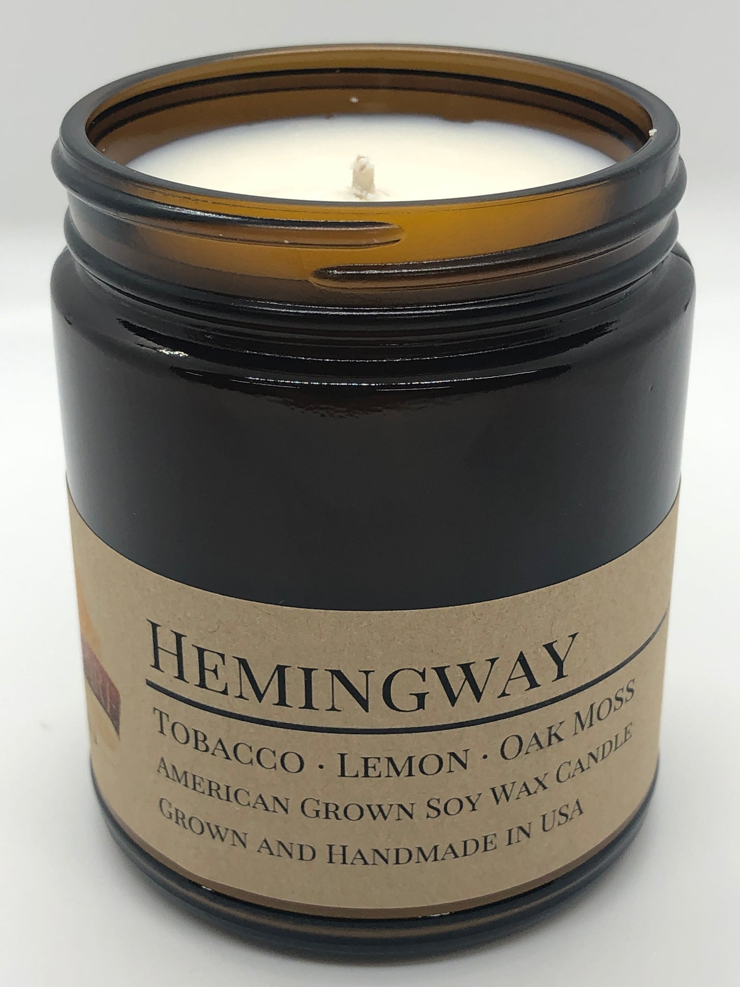 Hemingway Soy Candle | 9 oz Amber Apothecary Jar