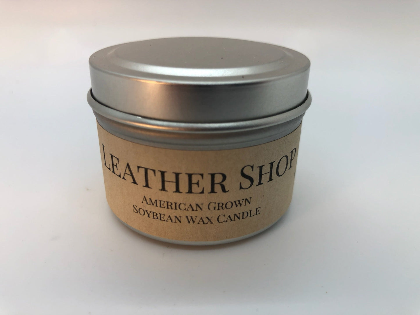 Leather Shop Soy Candle | 2 oz Travel Tin
