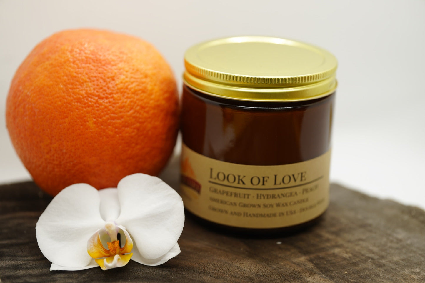 Look of Love Soy Candle | 16 oz Double Wick Amber Apothecary Jar