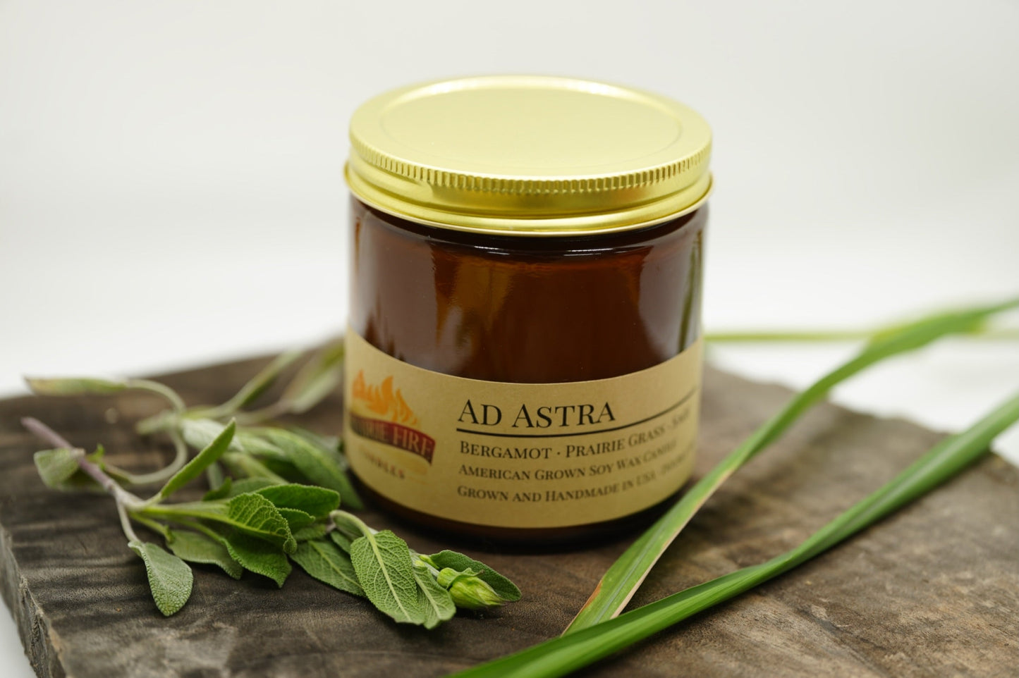 Ad Astra Soy Candle | 16 oz Double Wick Amber Apothecary Jar