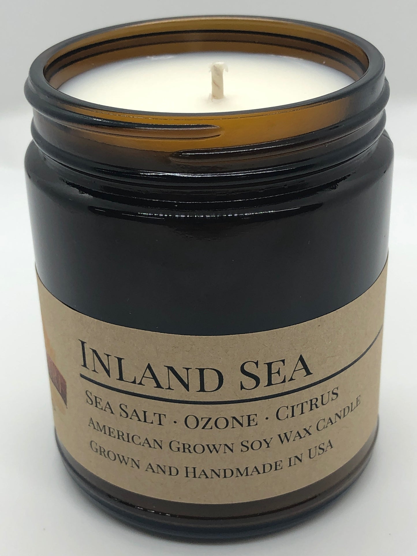 Inland Sea Soy Candle | 9 oz Amber Apothecary Jar