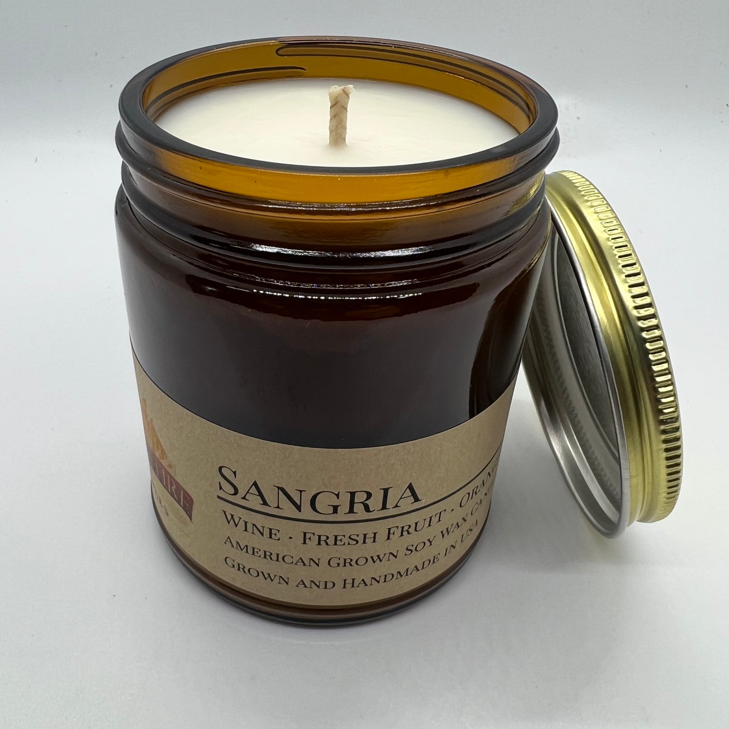 Sangria Soy Candle | 9 oz Amber Apothecary Jar