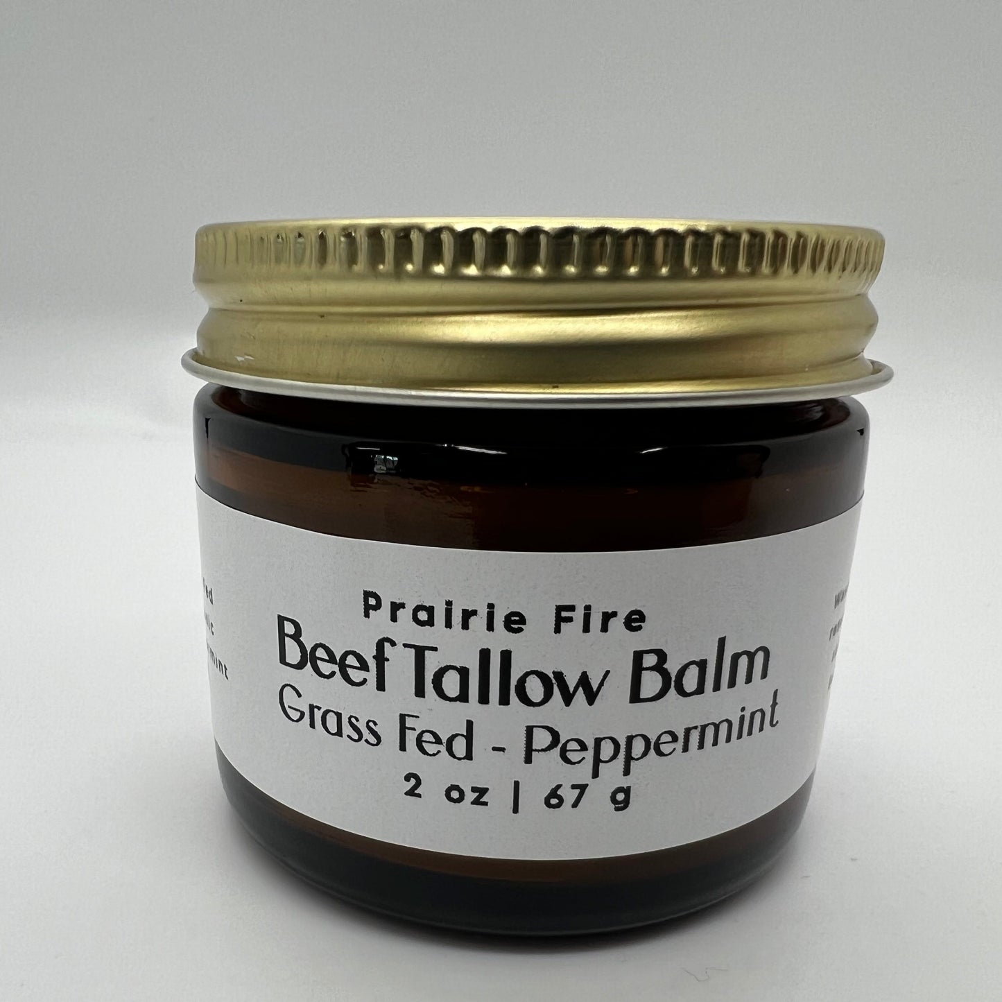 Beef Tallow Balm - 2 oz - Organic Grass Fed - Body Butter - Prairie Fire Kansas Native Pasture