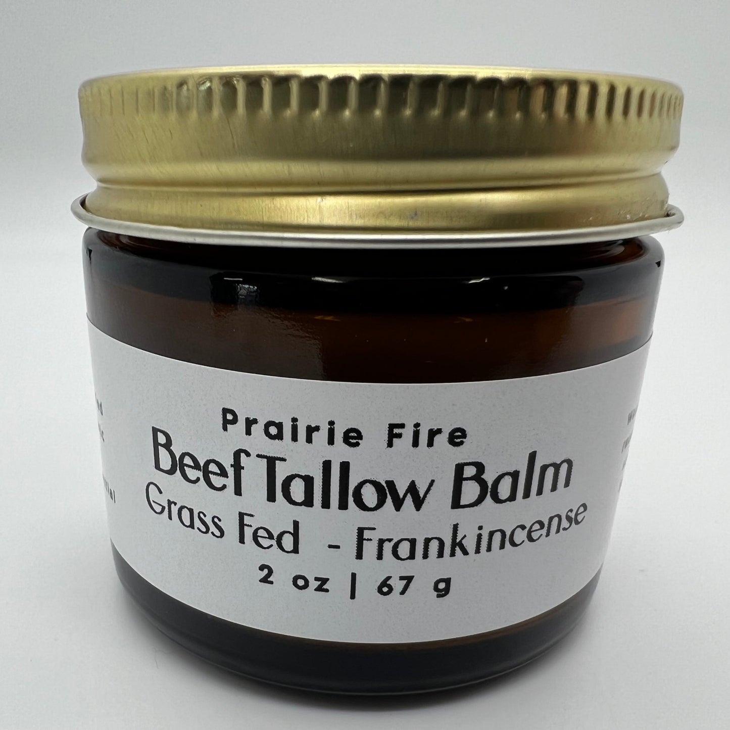 Beef Tallow Balm - 2 oz - Organic Grass Fed - Body Butter - Prairie Fire Kansas Native Pasture