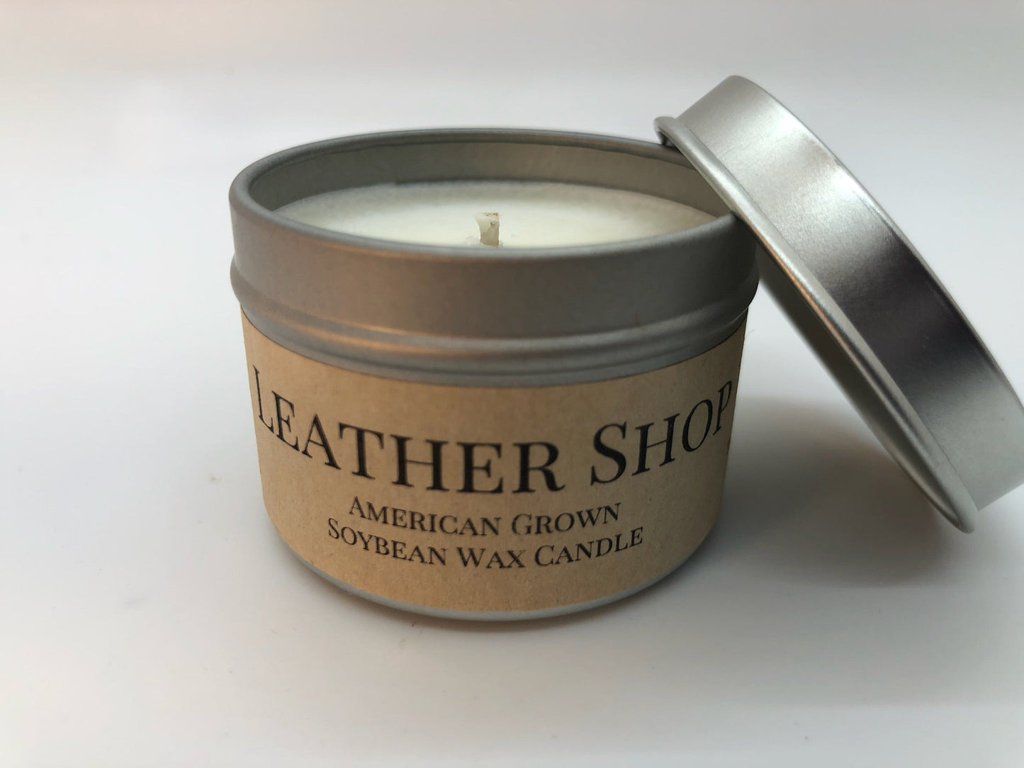 Leather Shop Soy Candle | 2 oz Travel Tin