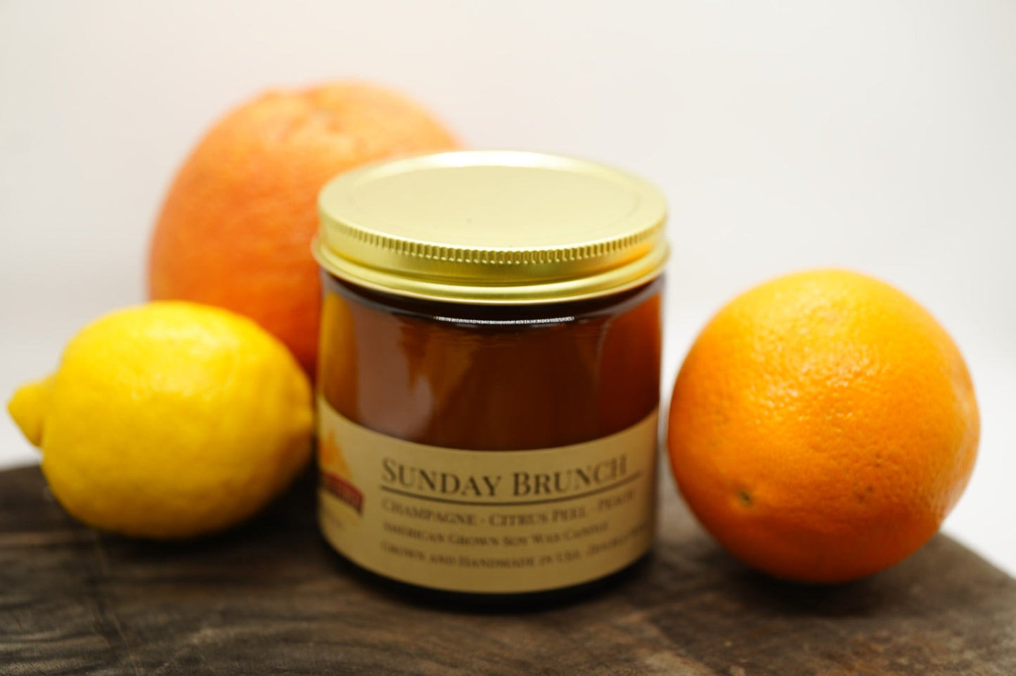 Sunday Brunch Soy Candle | 16 oz Double Wick Amber Apothecary Jar