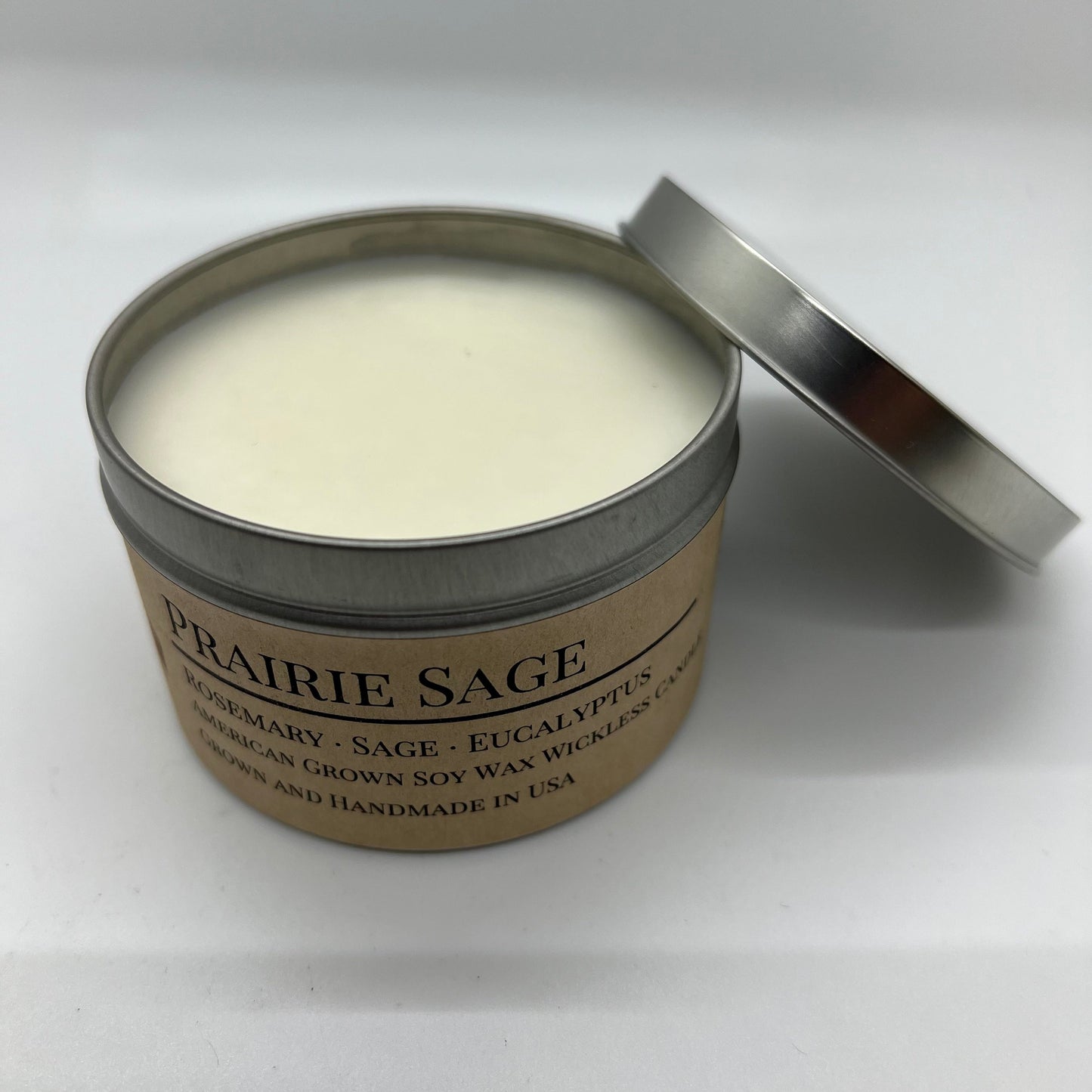 Prairie Sage Soy Wickless Candle Melt | 8 oz Travel Tin
