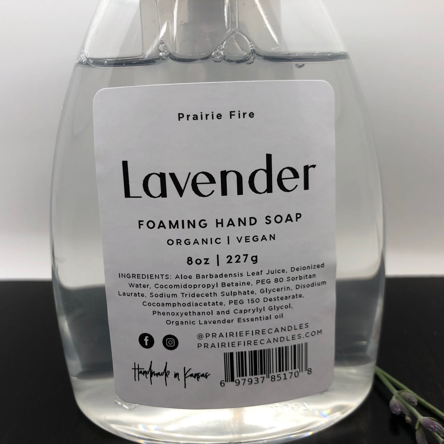 Lavender Foaming Hand Soap 8 oz (Prairie Lavender)