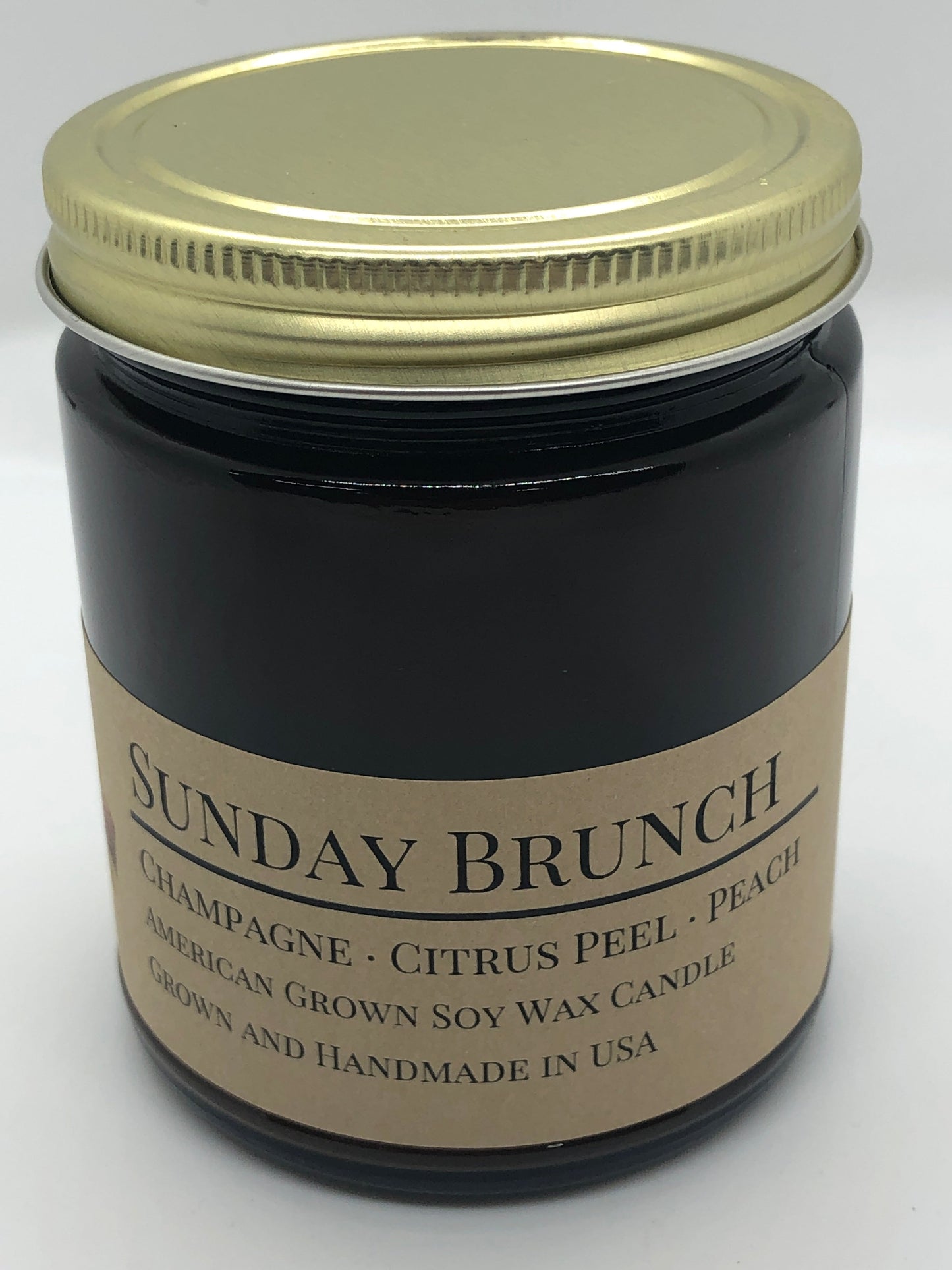 Sunday Brunch Soy Candle | 9 oz Amber Apothecary Jar