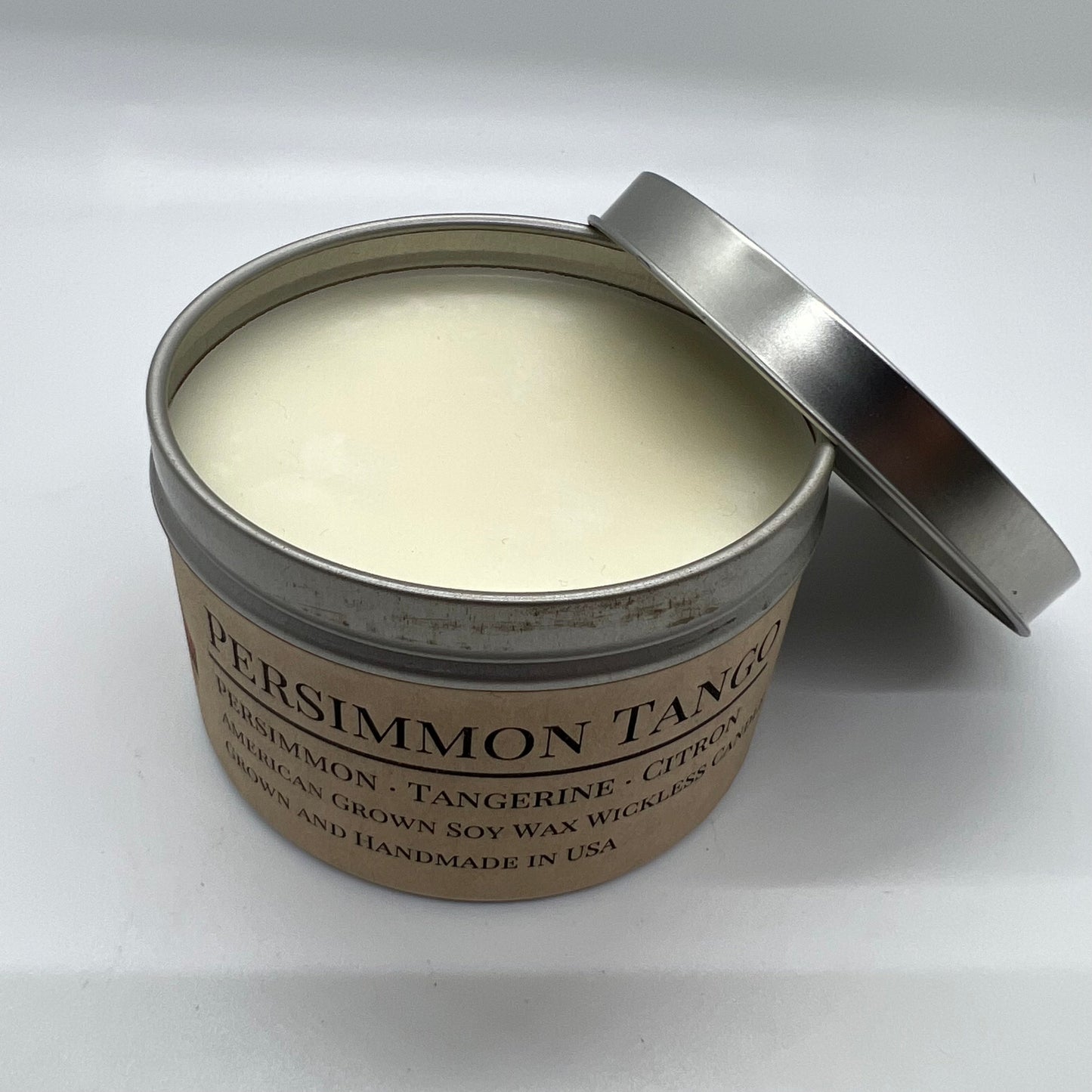 Persimmon Tango Soy Wickless Candle Melt | 8 oz Travel Tin