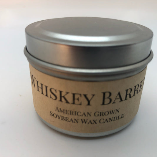 Whiskey Barrel Soy Candle | 2 oz Travel Tin