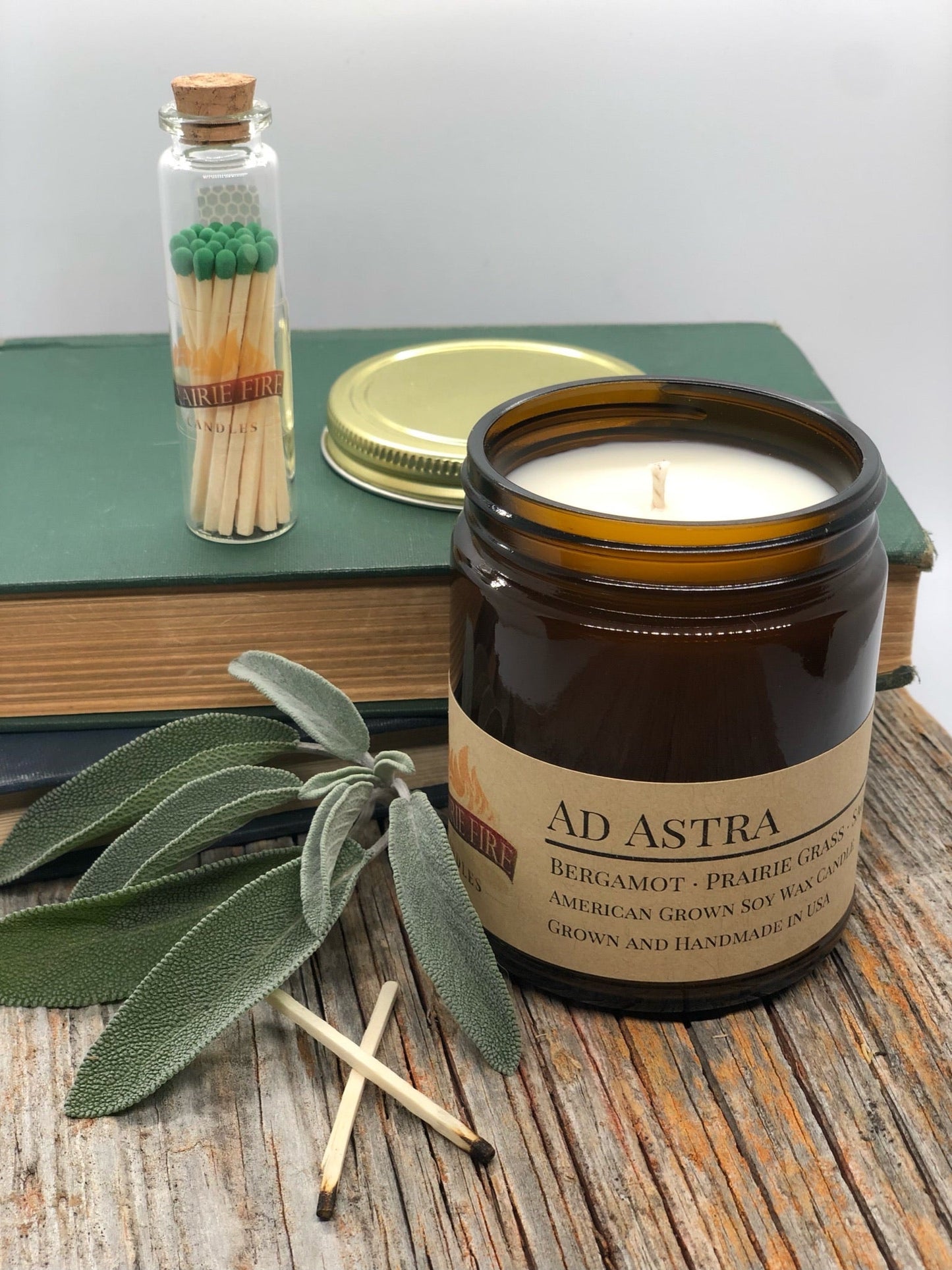 Ad Astra Soy Candle | 9 oz Amber Apothecary Jar