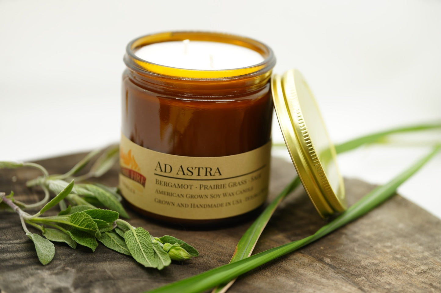 Ad Astra Soy Candle | 16 oz Double Wick Amber Apothecary Jar