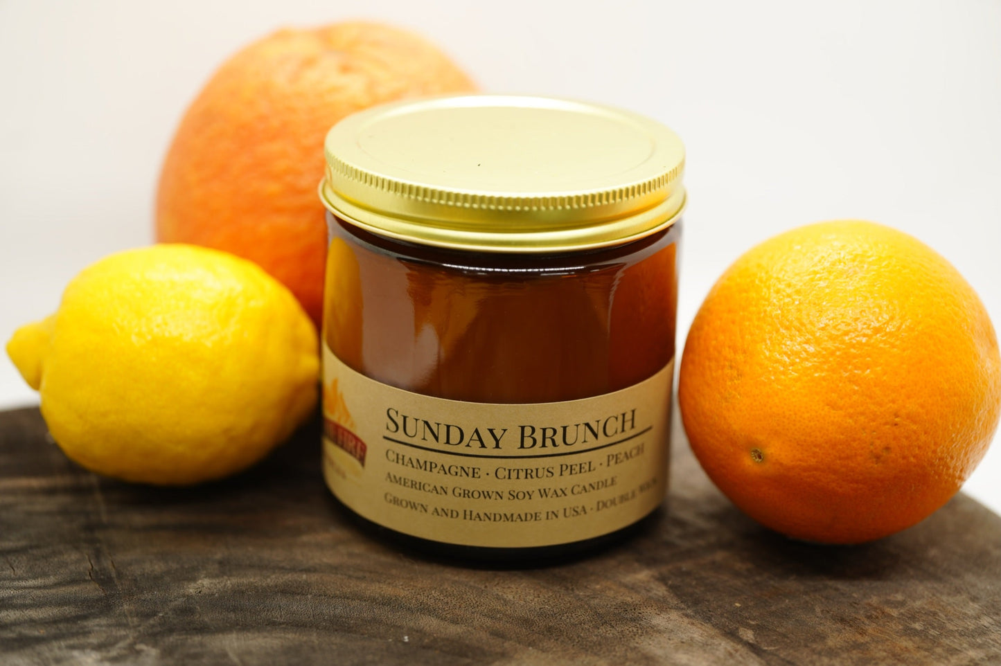 Sunday Brunch Soy Candle | 16 oz Double Wick Amber Apothecary Jar