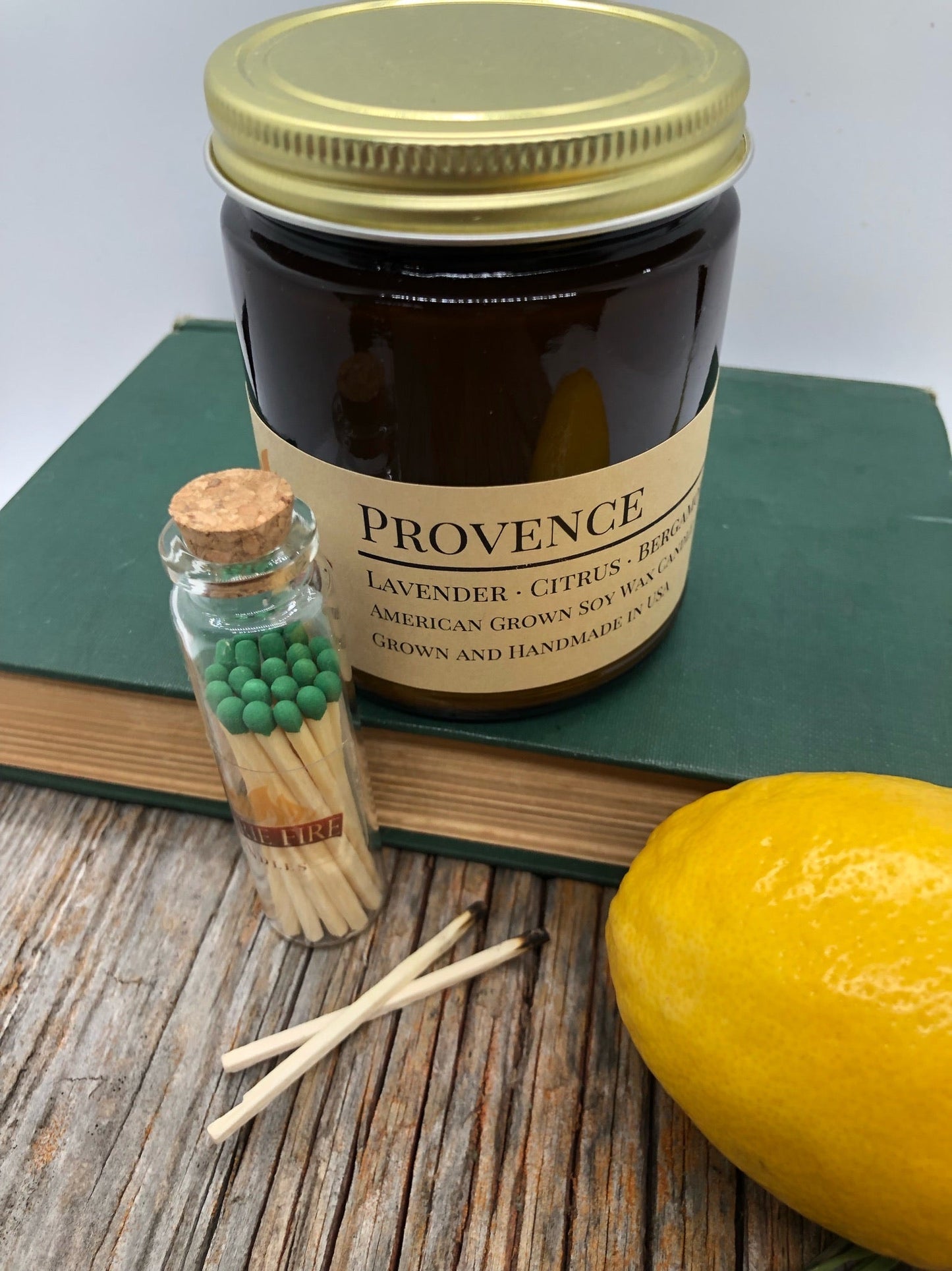 Provence Soy Candle | 9 oz Amber Apothecary Jar