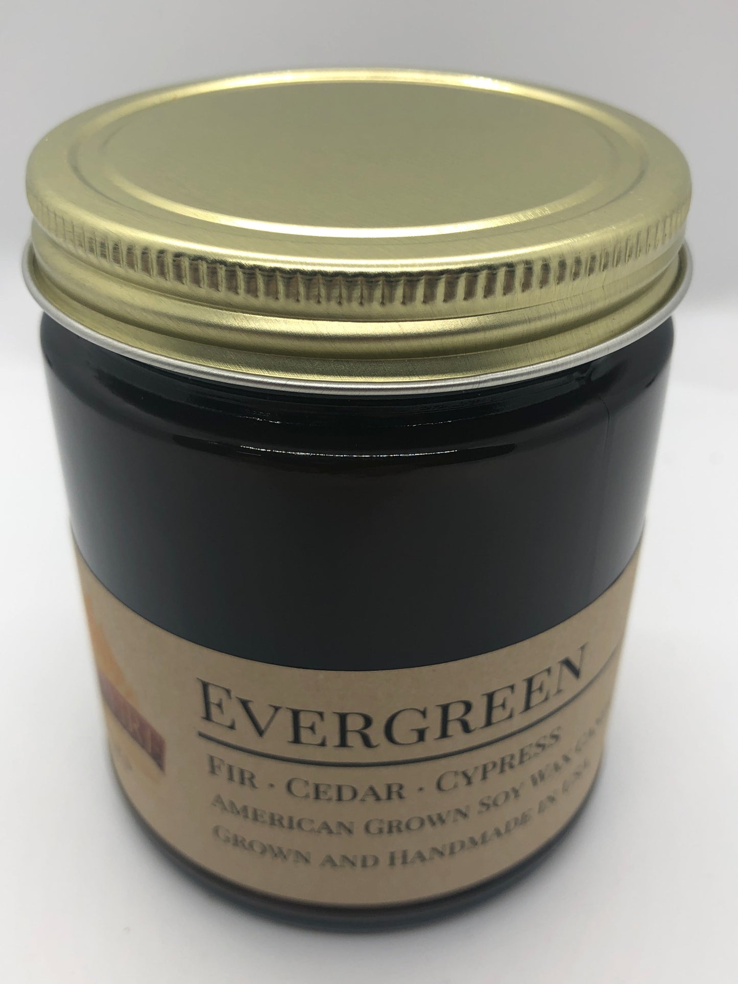 Evergreen Soy Candle | 9 oz Amber Apothecary Jar
