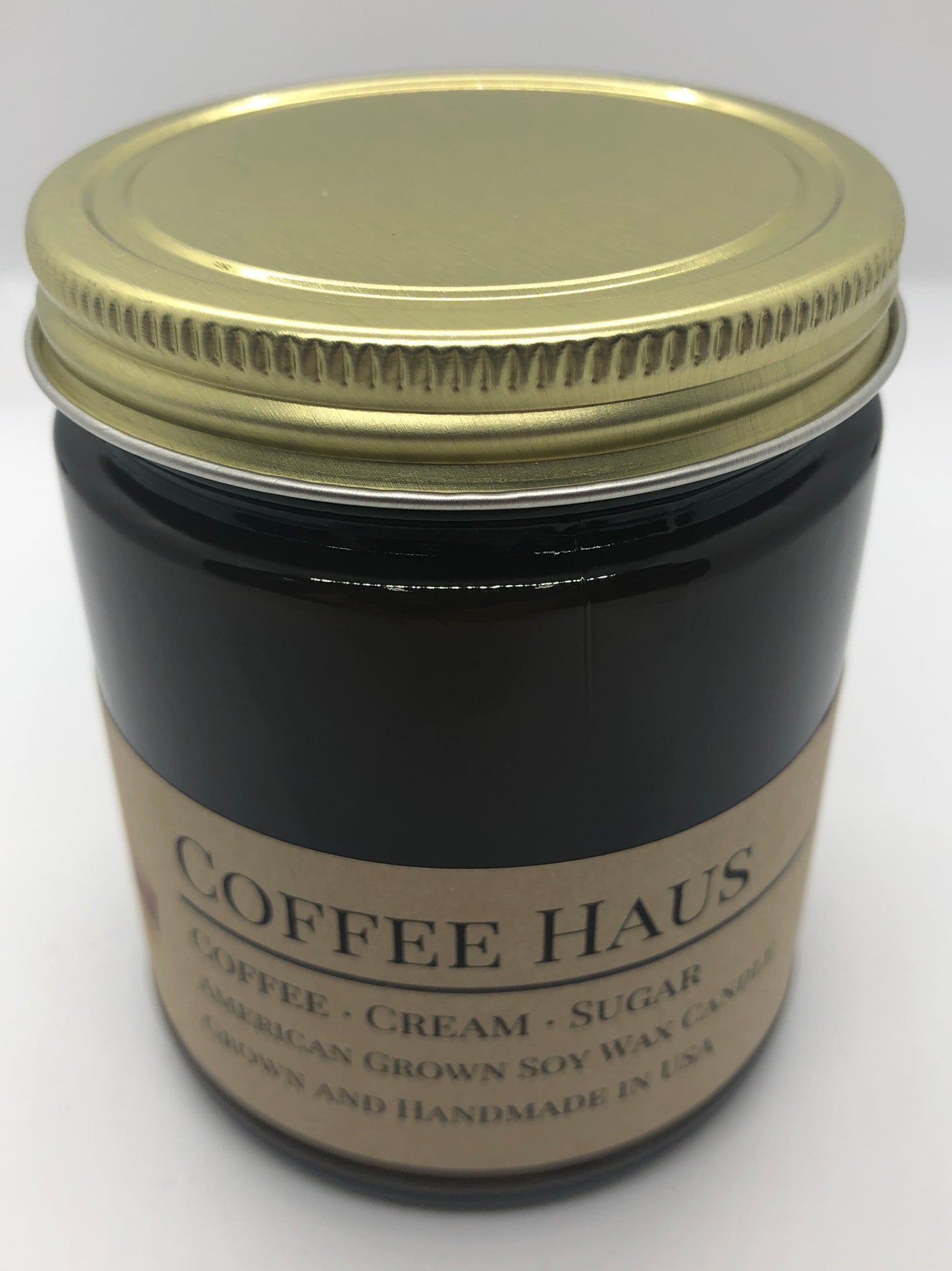 Coffee Haus Soy Candle | 9 oz Amber Apothecary Jar