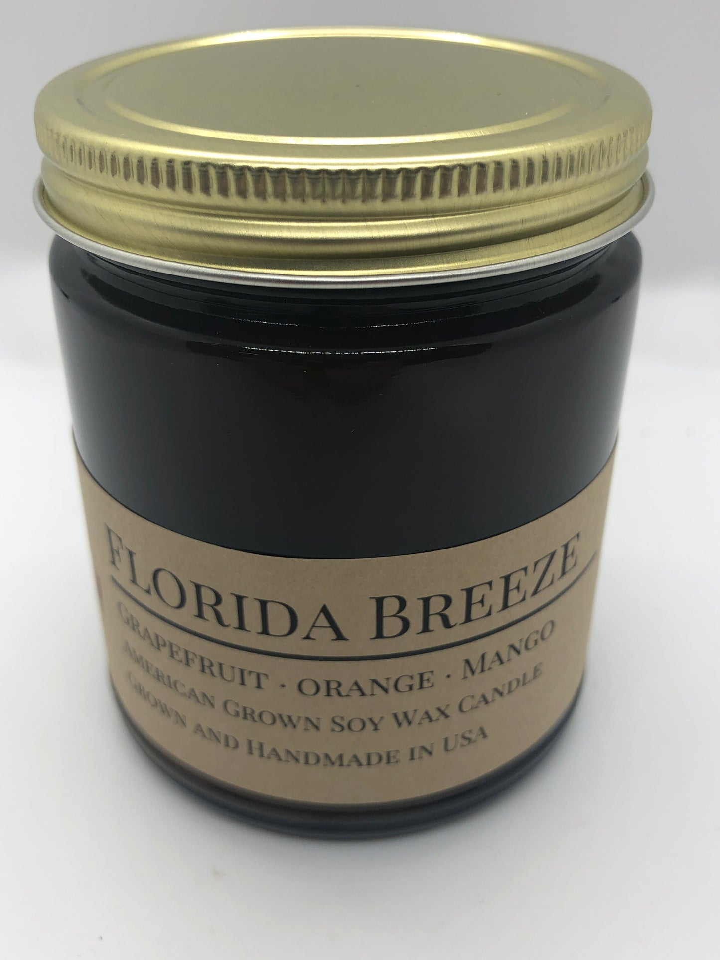 Florida Breeze Soy Candle | 9 oz Amber Apothecary Jar