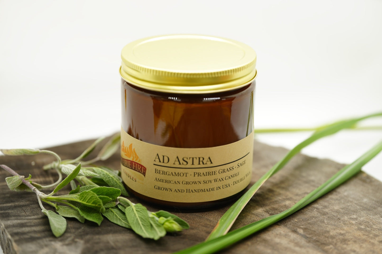 Ad Astra Soy Candle | 16 oz Double Wick Amber Apothecary Jar