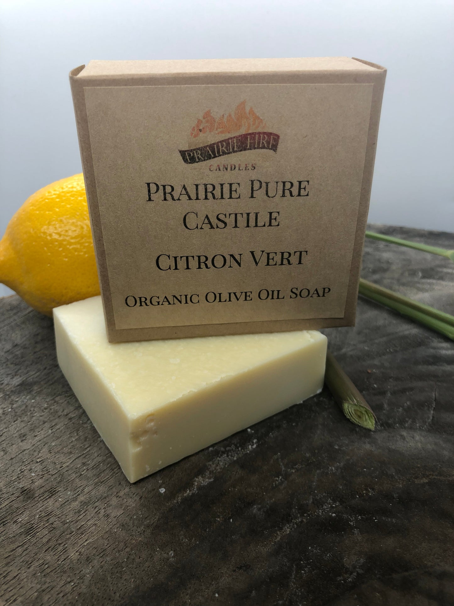 Citron Vert Real Castile Organic Olive Oil Soap for Sensitive Skin - Dye Free - 100% Certified Organic Extra Virgin Olive Oil