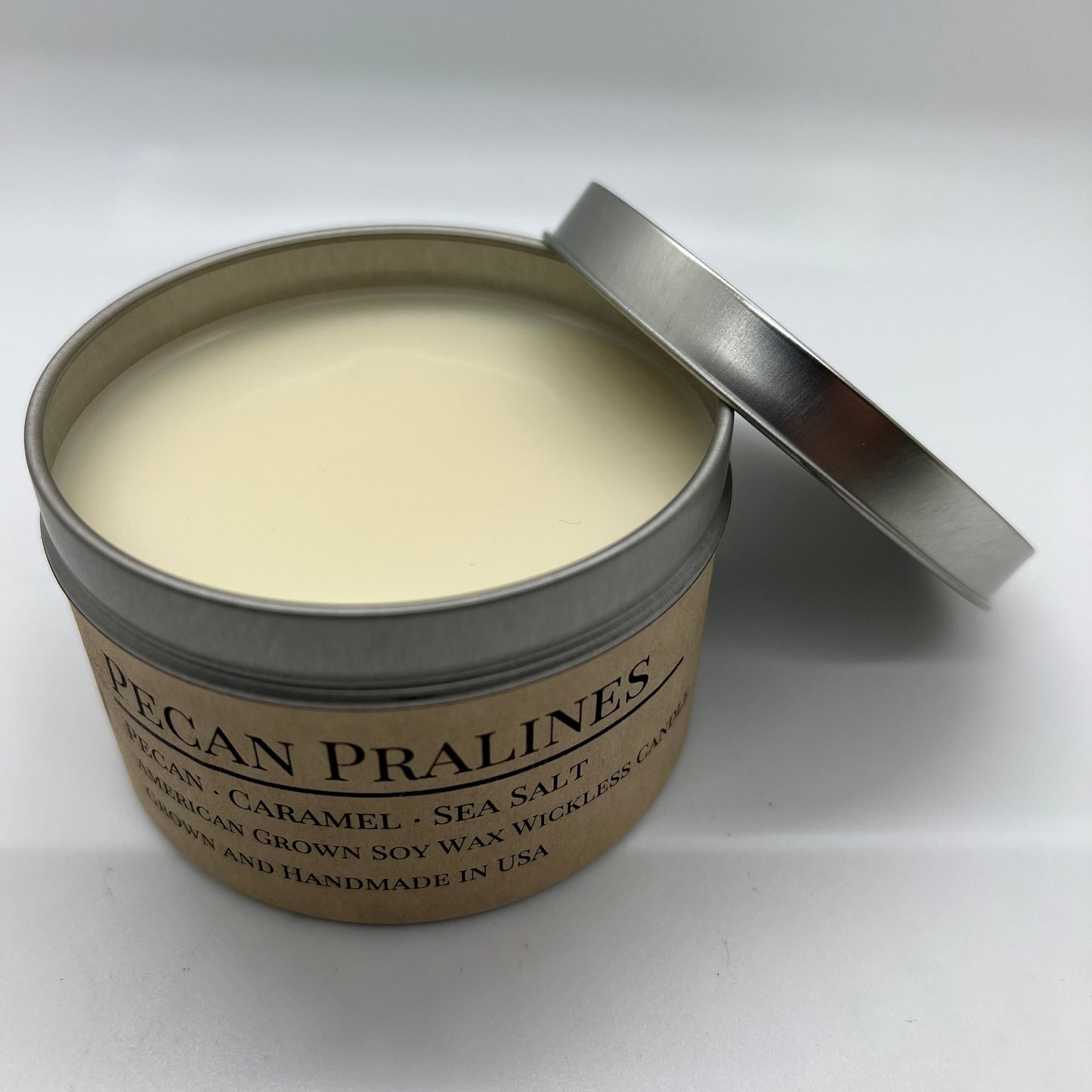 Pecan Pralines Soy Wickless Candle Melt | 8 oz Travel Tin