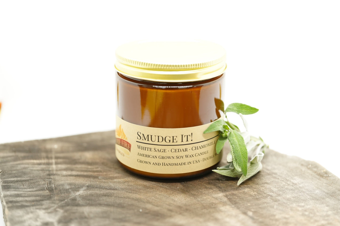 Smudge It! Soy Candle | 16 oz Double Wick Amber Apothecary Jar