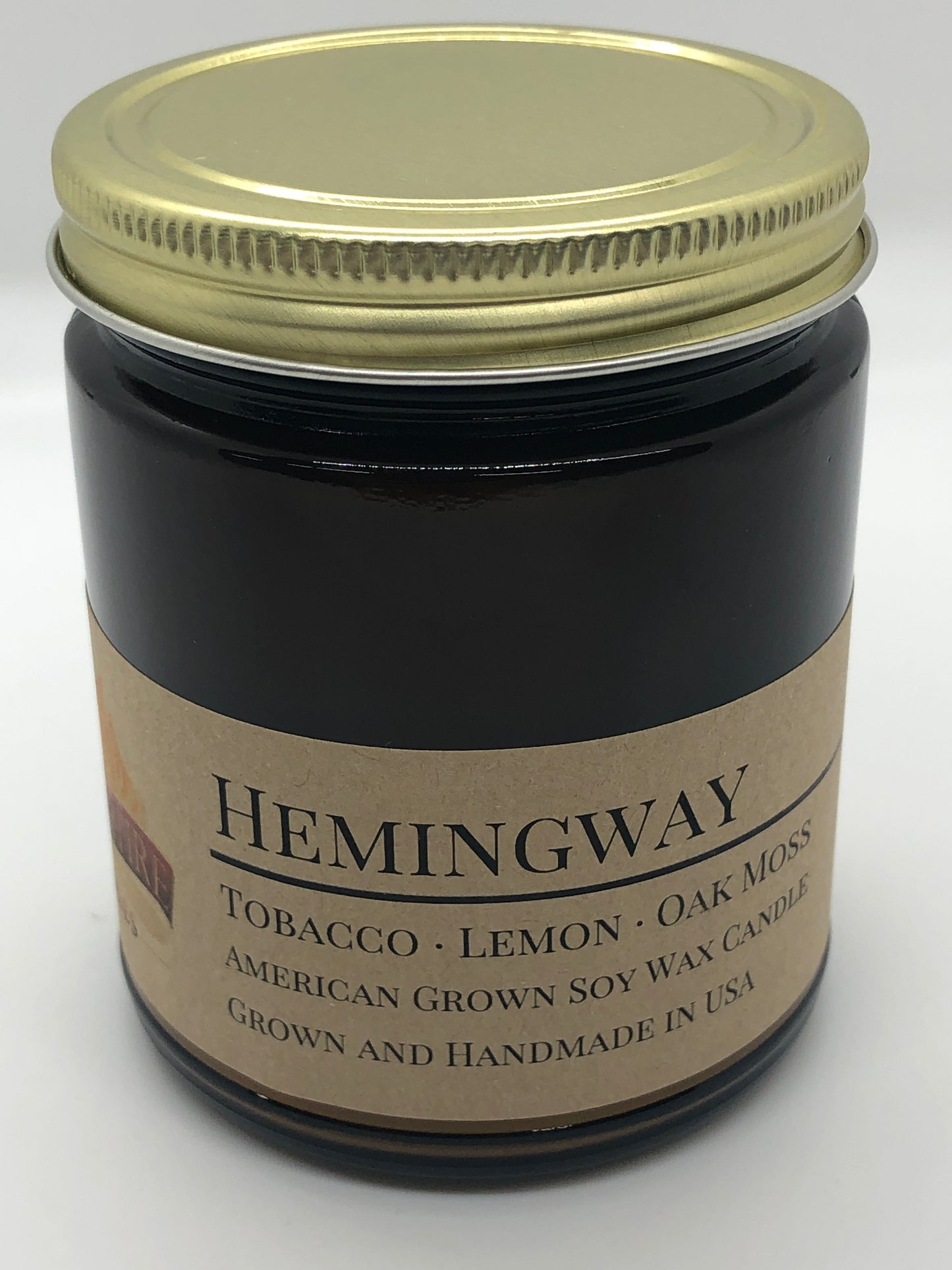 Hemingway Soy Candle | 9 oz Amber Apothecary Jar