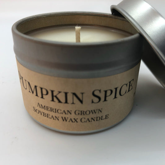 Pumpkin Spice Soy Candle | 2 oz Travel Tin