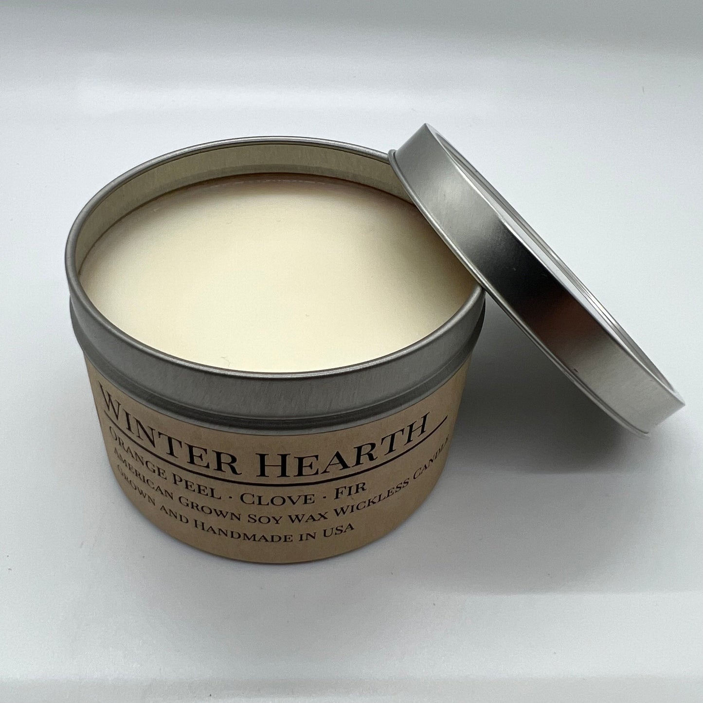 Winter Hearth Soy Wickless Candle Melt | 8 oz Travel Tin