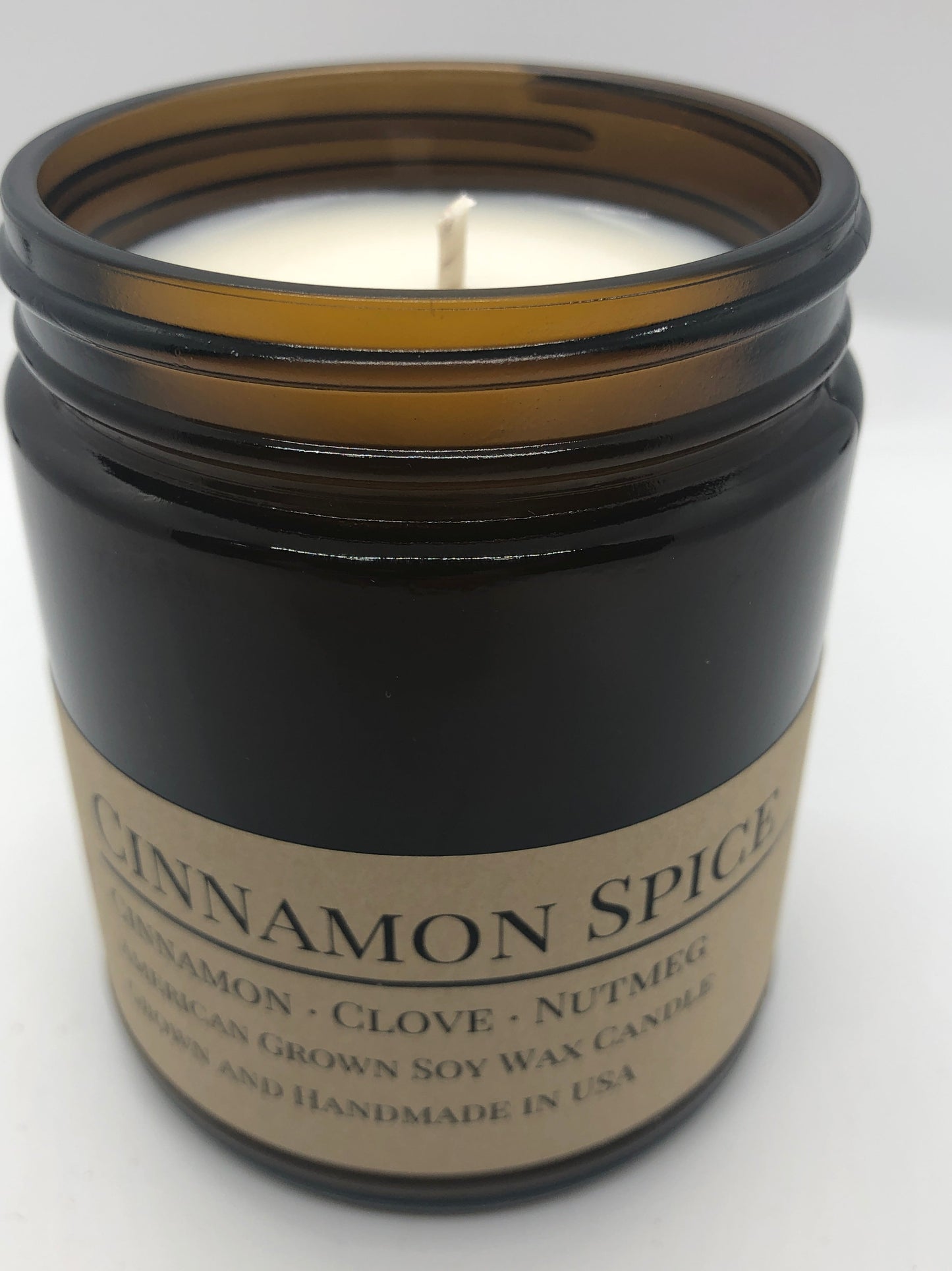 Cinnamon Spice Soy Candle | 9 oz Amber Apothecary Jar