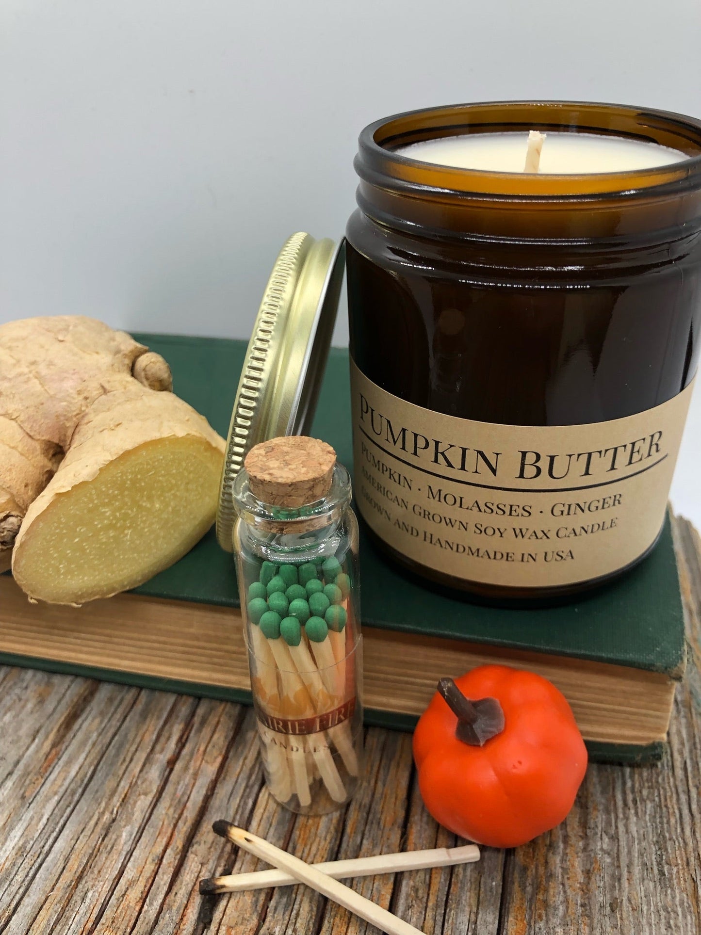 Pumpkin Butter Soy Candle | 9 oz Amber Apothecary Jar